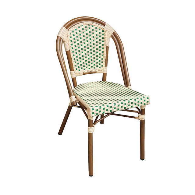 Nordic outdoor rattan Chair Aluminium Alloy structure High Quality Chair Armrest Rattan Seat And Dining Chair