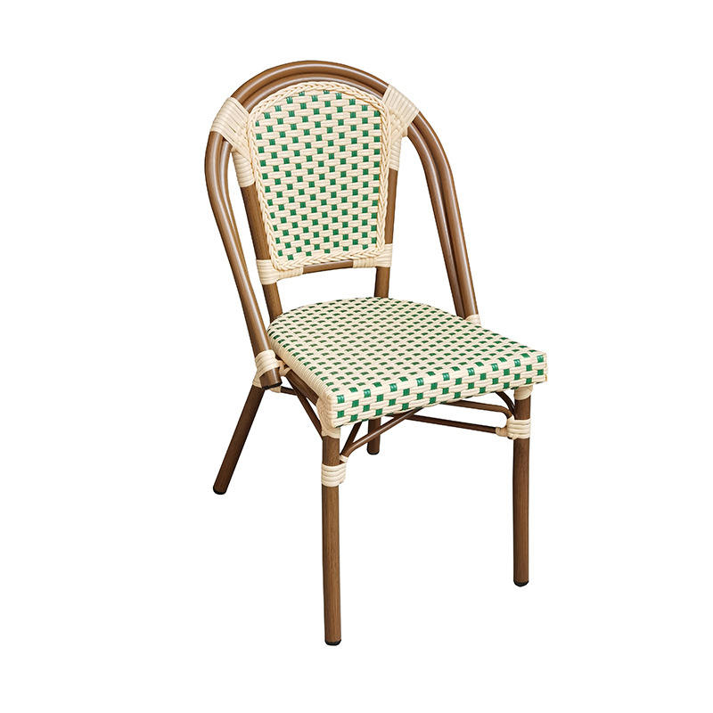 Nordic outdoor rattan Chair Aluminium Alloy structure High Quality Chair Armrest Rattan Seat And Dining Chair