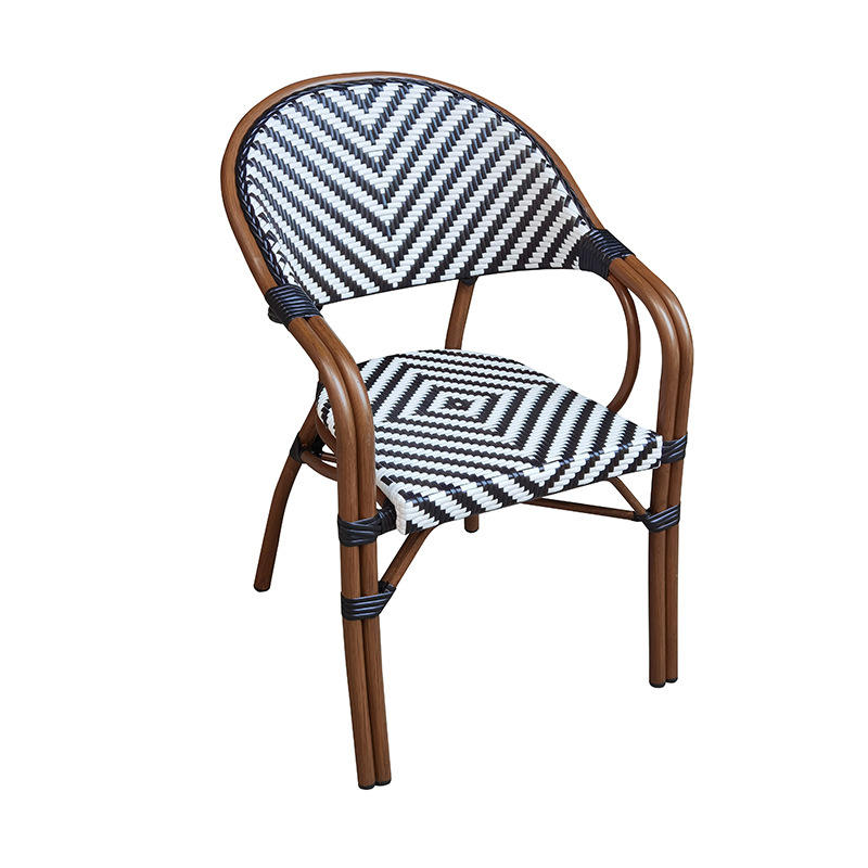 Outdoor rattan Chair Aluminium Alloy structure High Quality Chair Armrest Rattan Seat And Dining Chair