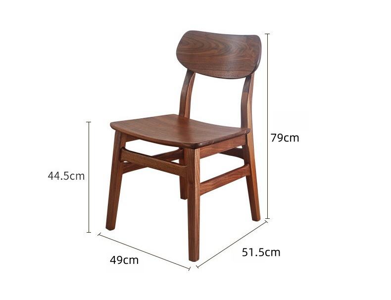 Nordic Solid Oak Wood Butterfly Chairs Theme Restaurant Chairs Modern American Dining Chairs Home Backrest Leisure Stool