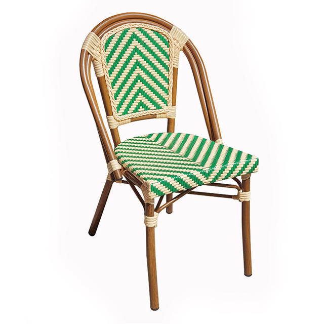 Outdoor rattan Chair Aluminium alloy structure High Quality Chair Armrest PE Rattan Seat And Dining Chair