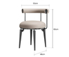 Wholesale White Black Nordic Restaurant Hotel Upholstered Leather Modern Room Dining Chair Stainless Steel Armrest Chair