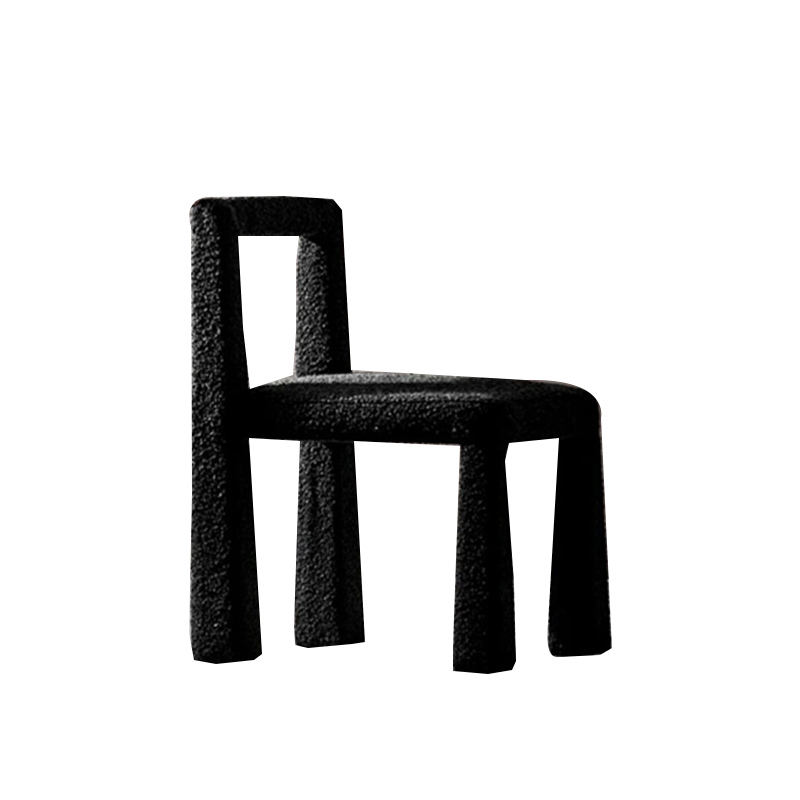 Minimalist modern lamb plush dining table and chairs Household makeup stools and chairs Creative dining chairs