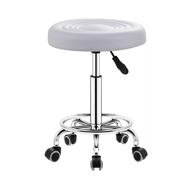 PU Leather Round Swivel Rolling Stool Height Adjustable Drafting Spa Salon Tattoo Massage Stools Task Chair