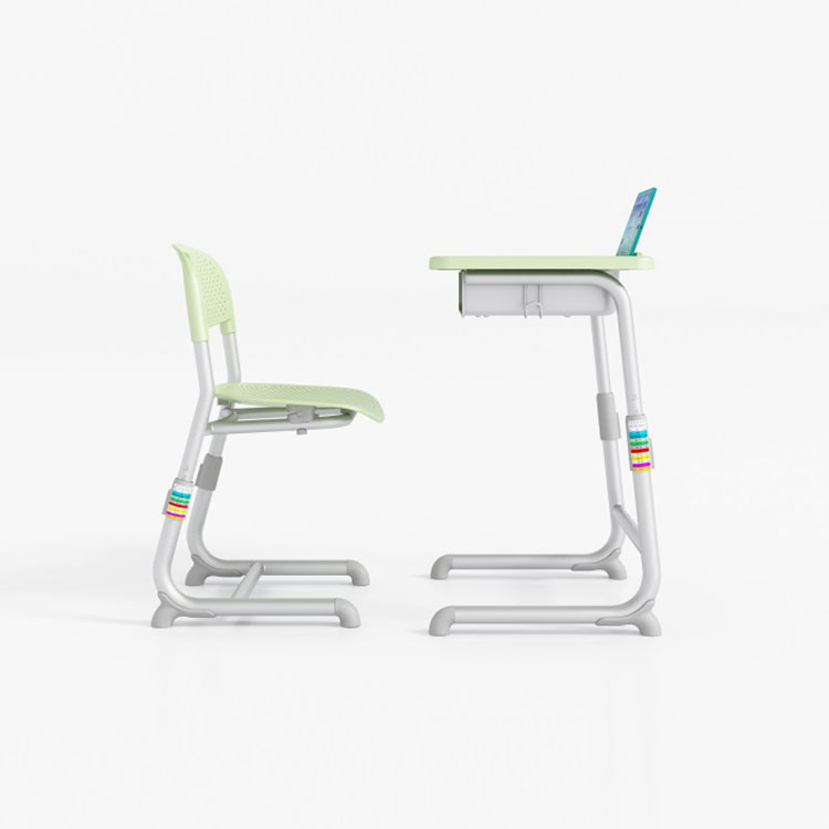 School Desk And Chair Adjustable Height in Classroom Sets