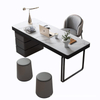 Black Home Office Desk and Chair Design luxury stone top Work Desk Modern Office Table Furniture