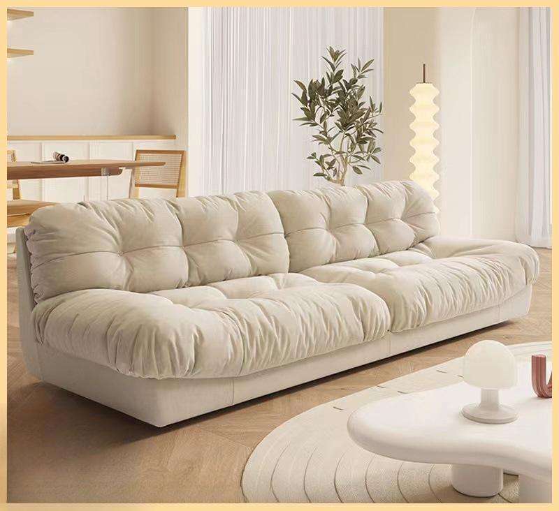 New Arrival Cream Clouds Sofa Simple Modern Lounge Furniture Fabric Sofa Bedroom Couch Living Room Sofa