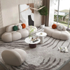 Simple Nordic Arc Sofa Designer Creative Fabric Teddy Velvet Small Living Room Cloud Sofa