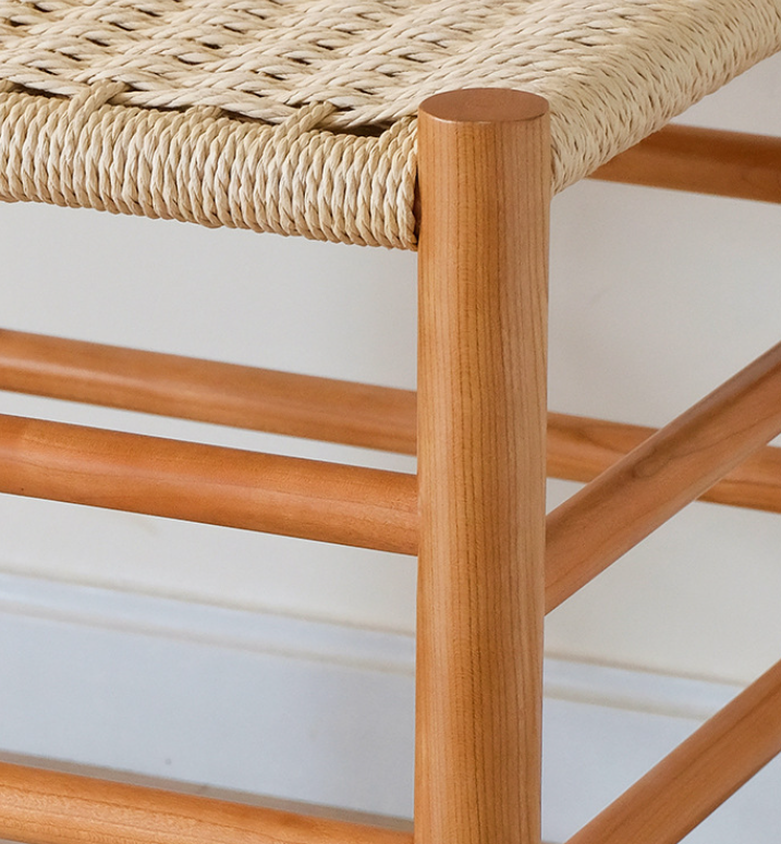 Iconic Nordic Scandinavian Style Solid Ash Wood Wishbone Dining Chair with Paper Cord Seat