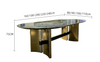 Wholesale Fashion Creative STAINLESS STEEL Leg Dining Table Dining Room Furniture Marble Tabletop Dinner Table mesasJade stone