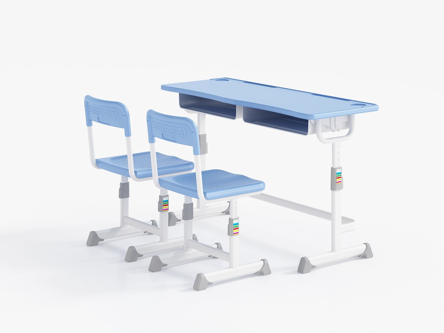 School Furniture Double Seater School desk and chair adjustable height in classroom sets mesas