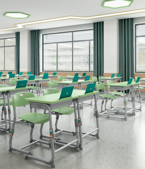 School Desk and Chair Metal Sets Color Material Origin School desk and chair adjustable height in classroom sets mesas