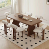 French Retro Style Dining Table House Rectangular Solid Wood Dining Table Chair Set Commercial Dining Table mesas