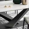 Wholesale Fashion Creative Wire Leg Dining Table Dining Room Furniture Marble Slate Rock Tabletop Dinner Table mesas