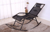 Outdoor Patio Rocking Chair, Rattan Rocker Padded Cushion Recliner Outdoor, Rattan Rocking Chair for Balcony, Front Porch, Garde