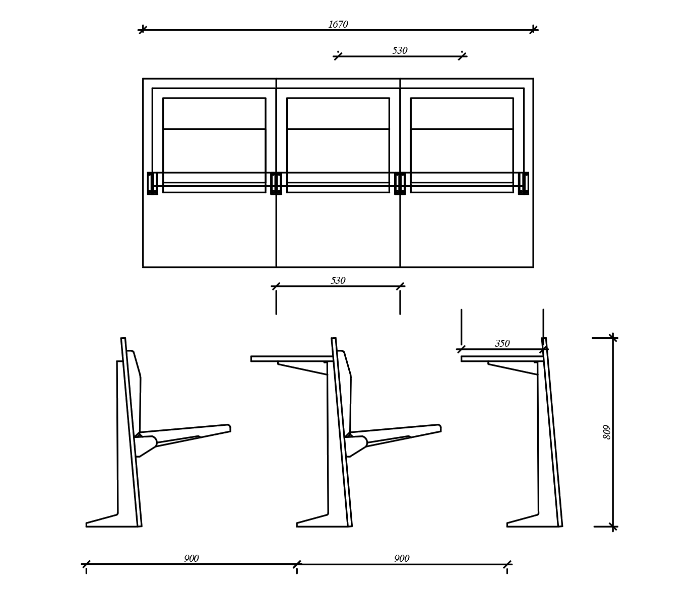 Luxury high quality auditorium school furniture student chair and desk classroom for university sets