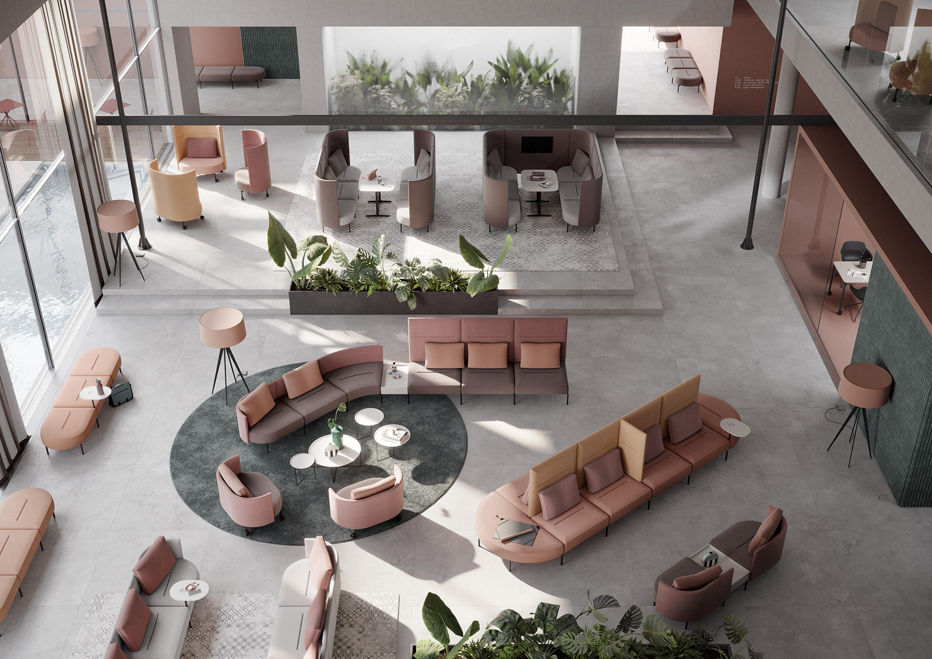 New Trend Modern Sectional Sofa For Office Pod Privacy Sofa Casual High-back Couch For Public Meeting Rooms Commercial Furniture