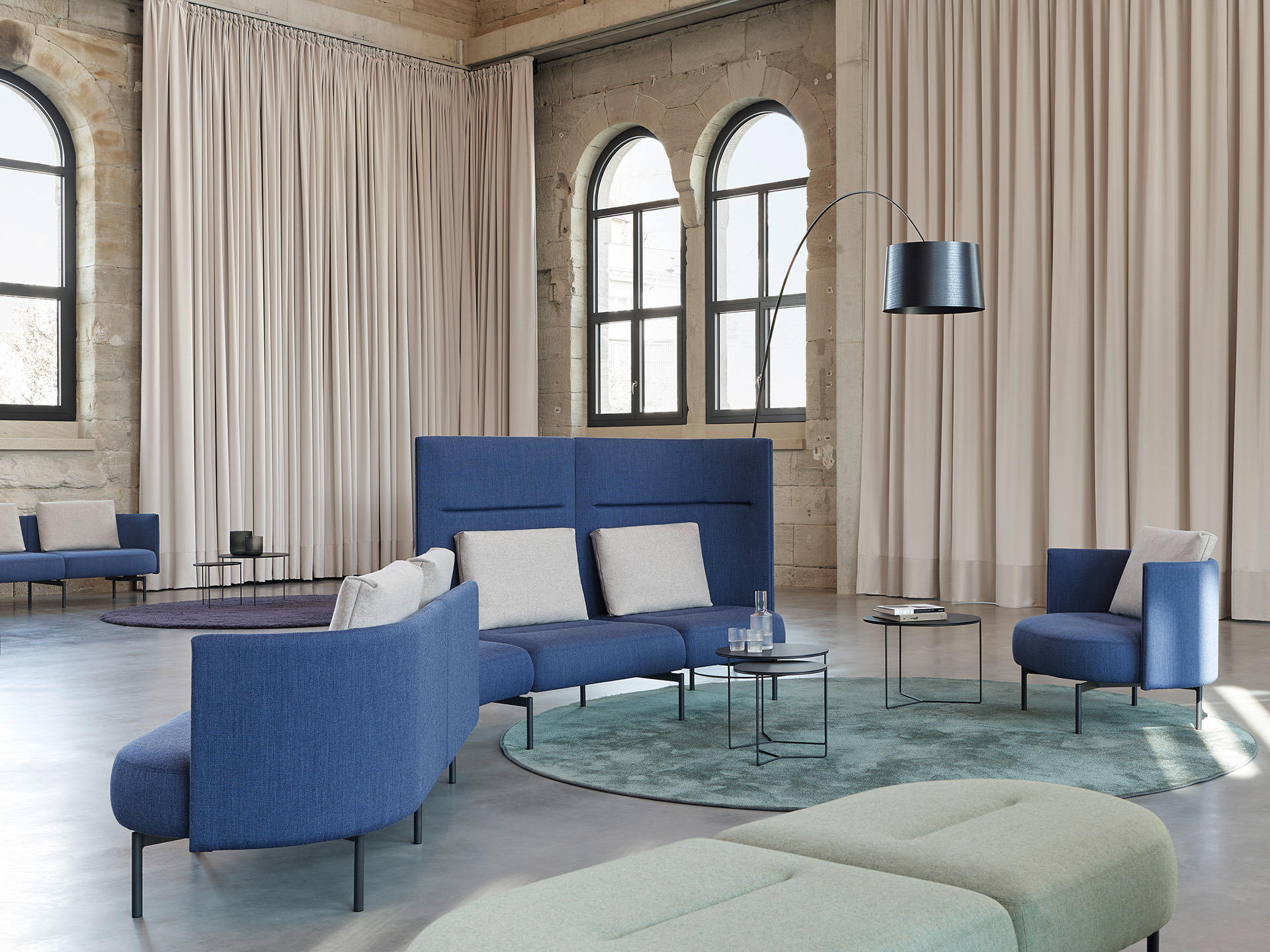 New Trend Modern Sectional Sofa For Office Pod Privacy Sofa Casual High-back Couch For Public Meeting Rooms Commercial Furniture