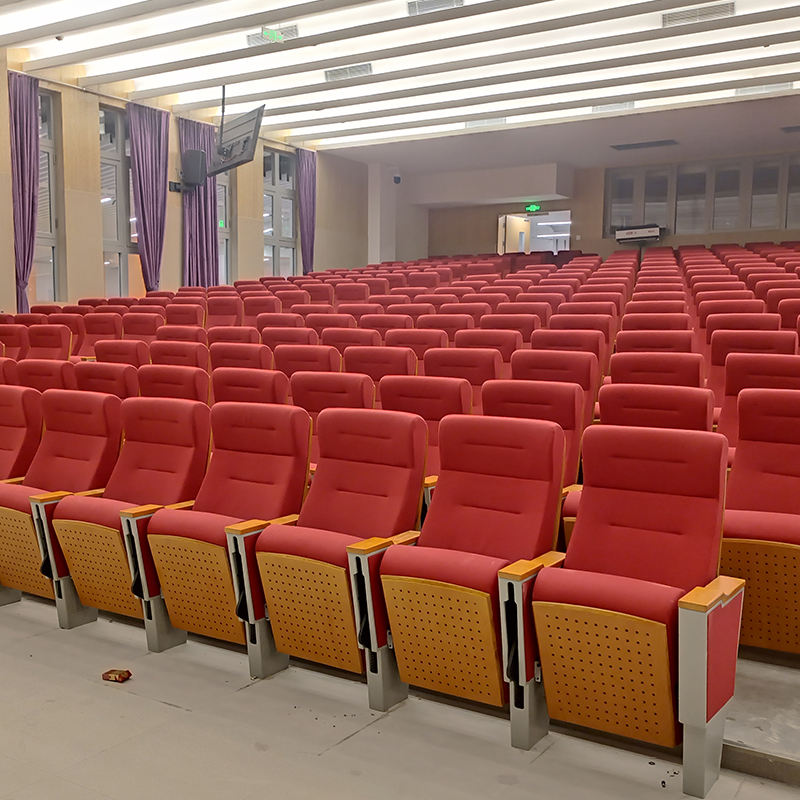 Luxury high quality sponge cushioned church auditorium cinema chair stackable chair
