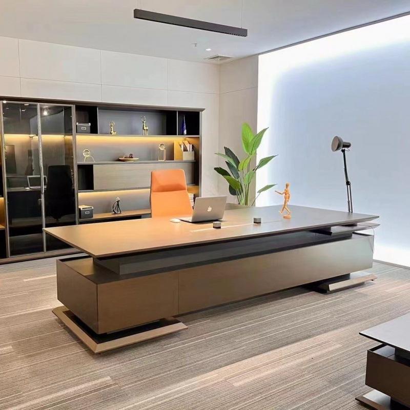 Office Computer Table Home Desk L Shape Executive Manage Table desk home office desk mesas WITH CABINET