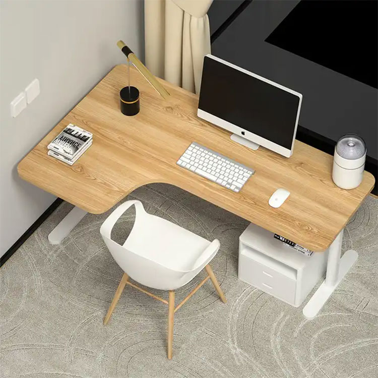Smart Office Electronic Standing Desk Corner Desk 3 Feet Automatic Lifting Table