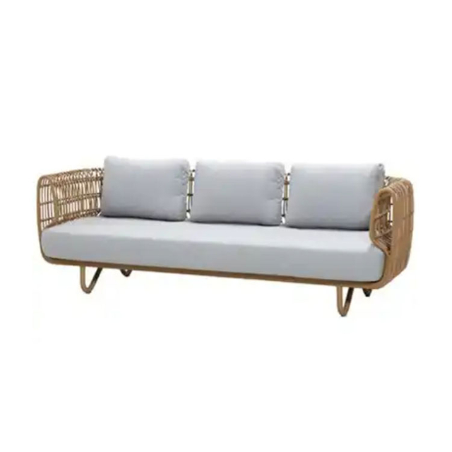 Courtyard Sofa Set Rattan Outdoor Lounge Chair Waterproof Fabric Cover For Sofa Commercial Sofa Furniture