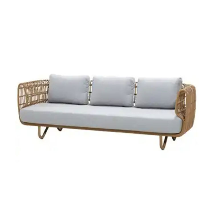 Courtyard Sofa Set Rattan Outdoor Lounge Chair Waterproof Fabric Cover For Sofa Commercial Sofa Furniture