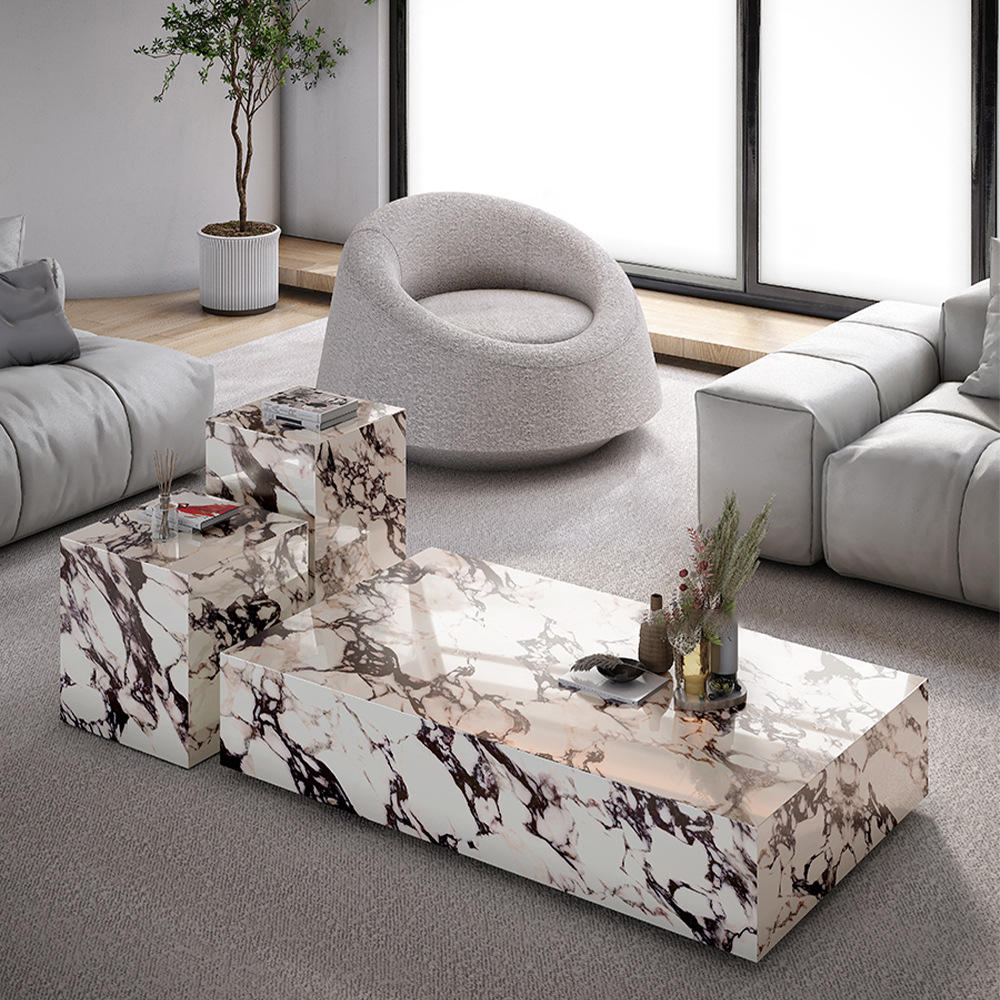 Coffee Table set living room Square Combination Tea Table Italian Light Luxury Multi-module Designer Style Coffee Table