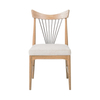 New design Teak Wood Luxury Chair With Iron Back And Fabric Seat For Living Room Furniture Restaurant Hotel Dining Chair