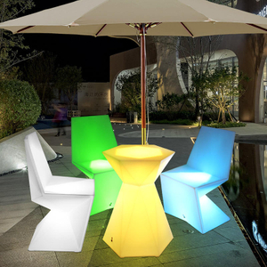 LED portable bar table and chair led Bright led funiture 16 color changing bar counter for nightclub event Wedding party