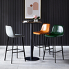 2022 new brown modern luxury PU leather seat high bar chairs, metal height gray bar chairs taburete bar stool