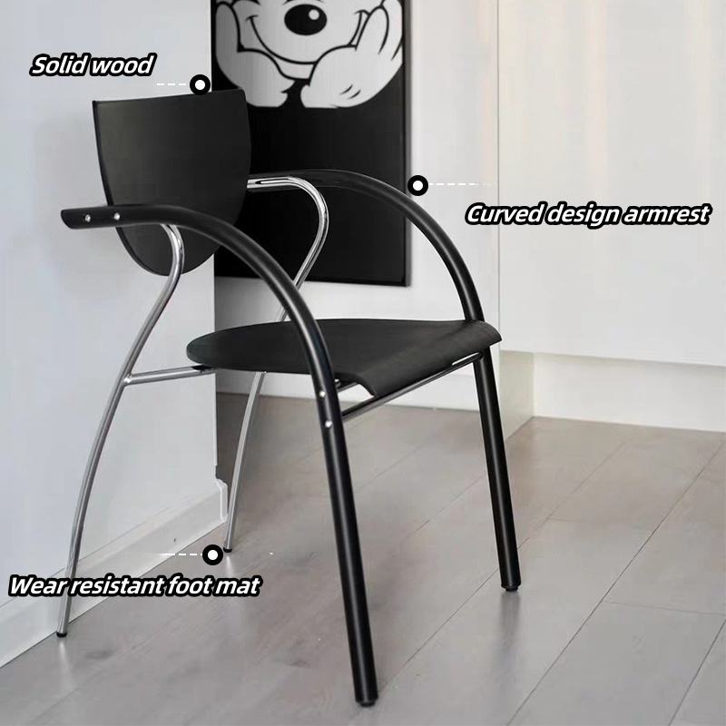Scandinavian Designer Iron Antique Dining Chair Home Reclining Dressing Chair Simple Luxury Chair For Cafe Restaurant