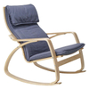 Outdoor Rocking Chair for Outside Patio Porch, Wood rocking chair with cushion for bedroom porch garden