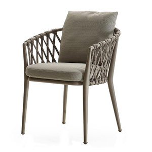 Outdoor Chair Aluminium alloy structure rope Chair with cushion for garden and porch