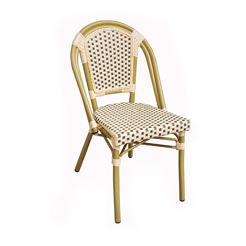 Nordic outdoor rattan Chair Aluminium Alloy structure High Quality Chair Armrest Rattan Seat And Dining Chair