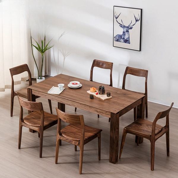 New Arrival Luxury Furniture Dining Tables Rectangular Dining Table Solid Wood Natural Finish Dinning Table Set For Dining Room