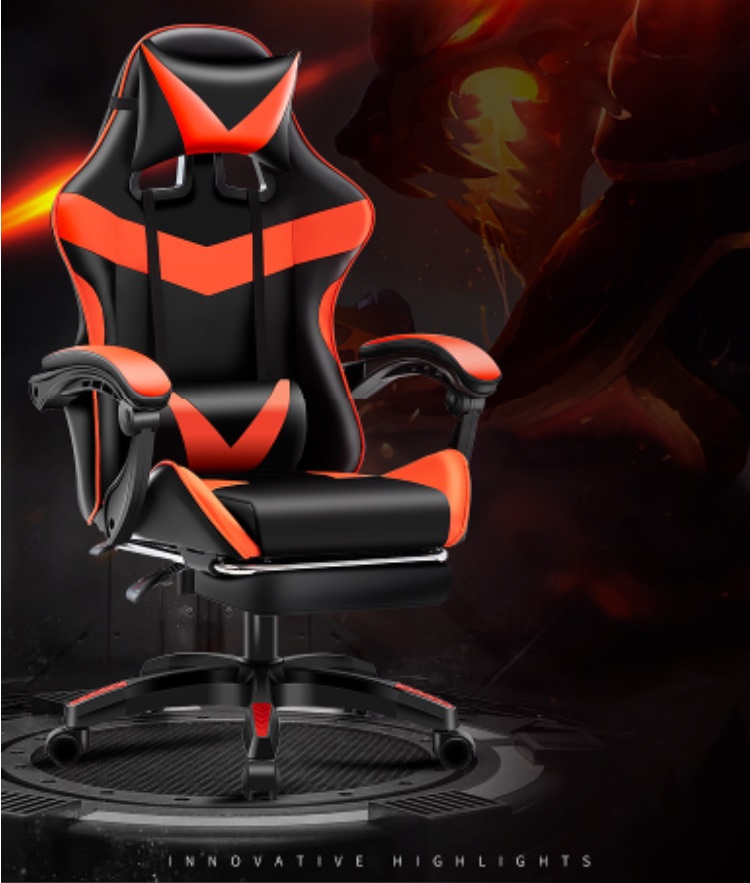 Gaming Chair r High Back Computer Chair Executive Ergonomic Adjustable Swivel Task Chair Headrest and Lumbar Support