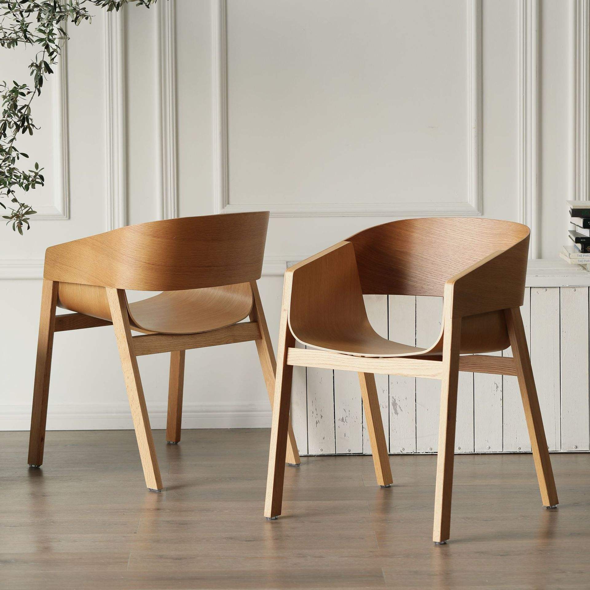 Hot Selling Nordic Solid Wood Dining Chair Modern Simple Negotiation Chair Leisure Armchair For Restaurant Living Room Cafe Shop