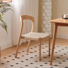 Modern Retro Dining Room Chairs For Restaurant And Coffee Shop Hotel Wood Rattan Chair With High Quality Rope Seat Chair Sillas