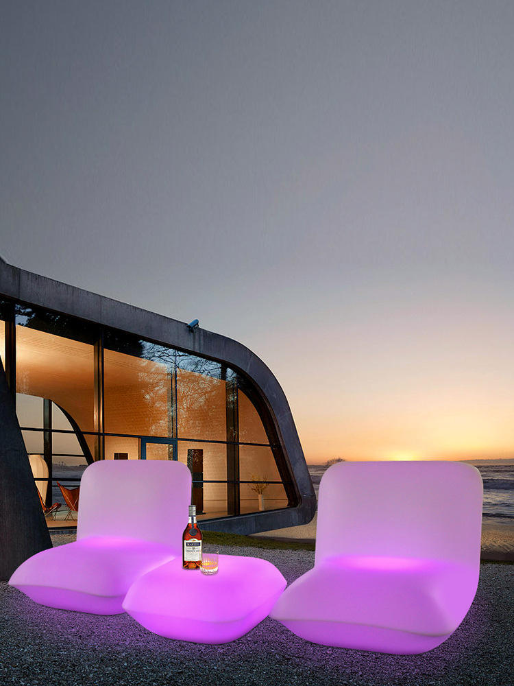 remote control rgb color changing battery rechargeable plastic illuminated cube seat outdoor bar nightclub led cube chair light