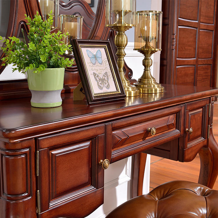 Bedroom Wood Dressers Furniture 5 Drawers Storage makeup vanity dressing table home office desk private desk