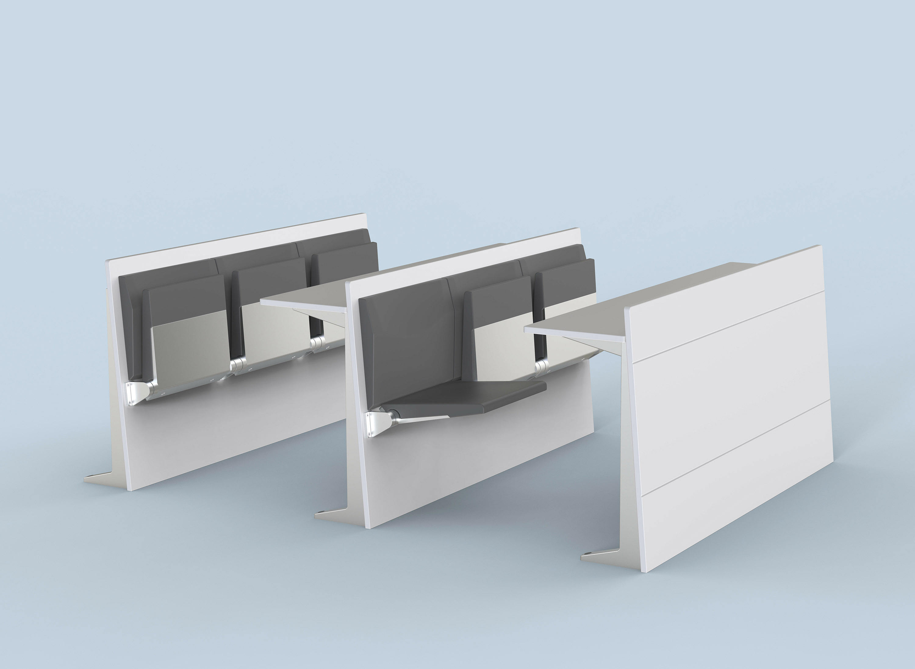 Luxury high quality auditorium school furniture student chair and desk classroom for university sets