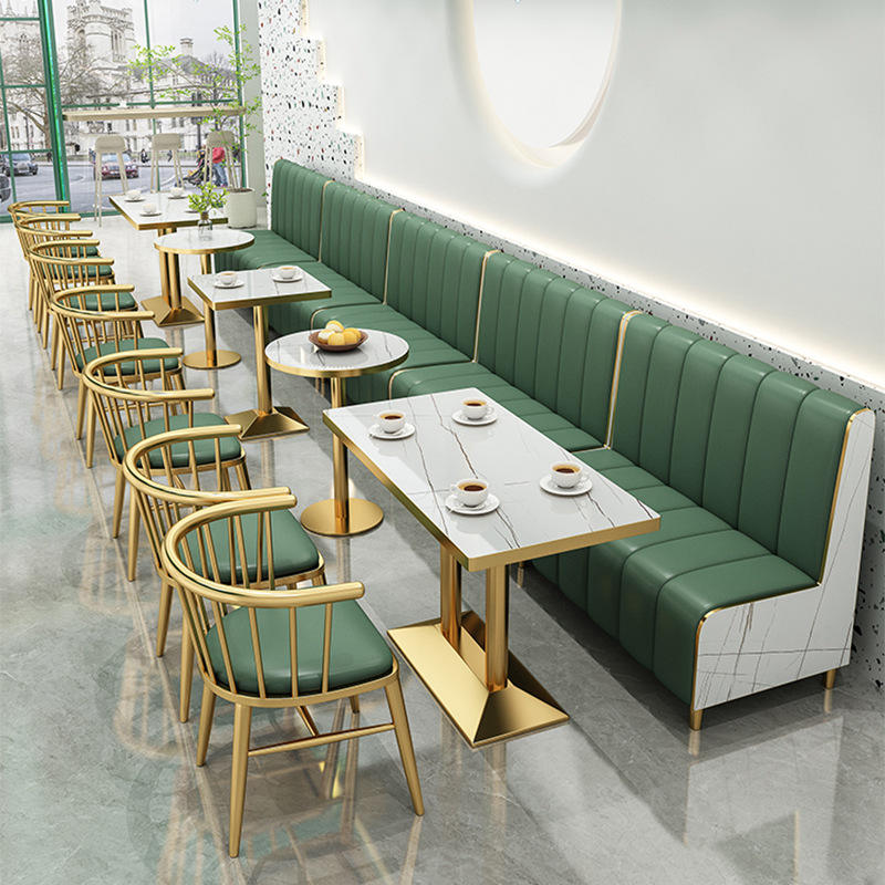 Wholesale Fashion Creative Wire Leg commercial furniture Dining Room Furniture Marble Slate Rock Tabletop Dinner Table mesas