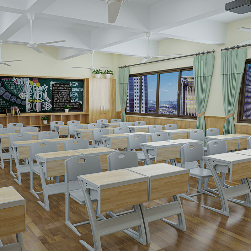 Lifted and rotated school furniture sets table seat adjustable student desk and chair customizable sets