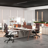 Multifunction Commercial Furniture Modular White Executive Electric Height Adjustable Office Desk For Boss Manger