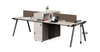 Cheap executive manager CEO office furniture white modern L shape glass wooden office desk