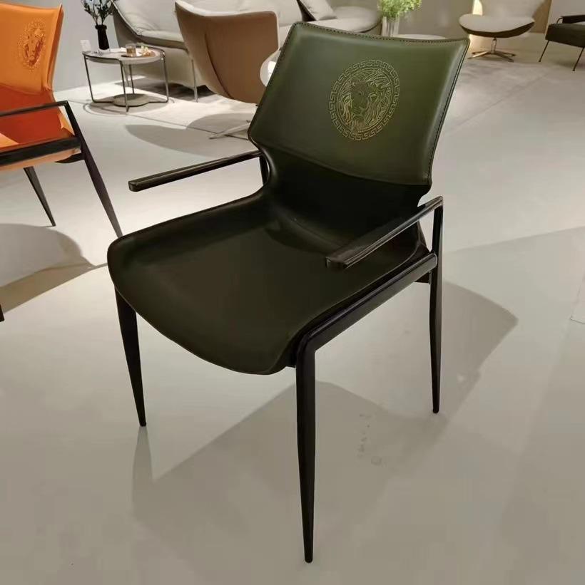 Home Furniture Nordic Luxury Modern Design dining chairs Upholstered green leather Restaurant Dining Room Chairs For Restaurant