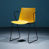 New Styles PP Seat Black Metal Frame Training Chair For Office And School Modern Conference Chair Meeting Room Stackable Chair