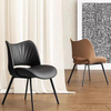 Wholesale Italy Style Dinning Chairs Luxury Classic Design Living Room Carbon Steel Frame Restaurant Used Leather Dining Chairs