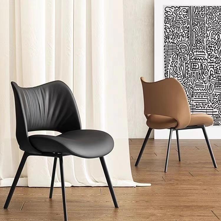 Wholesale Italy Style Dinning Chairs Luxury Classic Design Living Room Carbon Steel Frame Restaurant Used Leather Dining Chairs